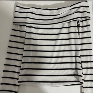 Off-Shoulder Striped Top
